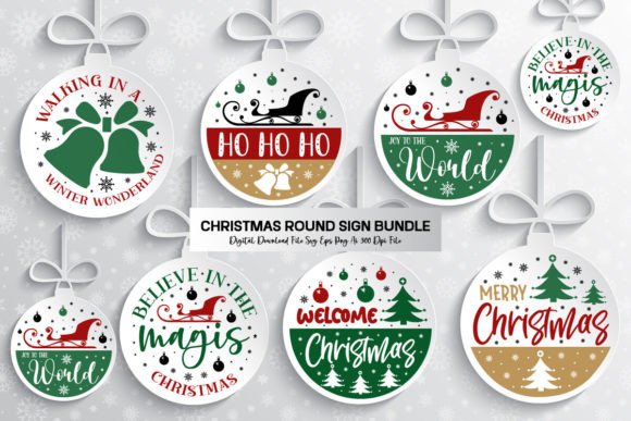 Download Christmas Round Sign Bundle - Christmas round sign bundle Collection