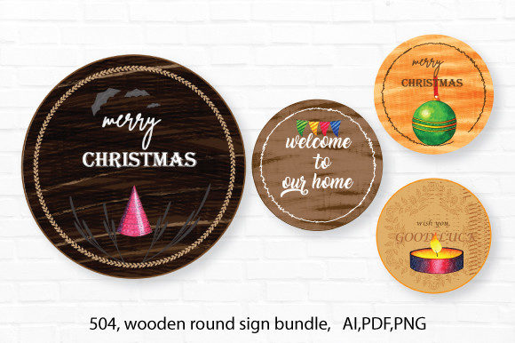 Download Christmas Round Sign Bundle 504 - Christmas round sign bundle Collection