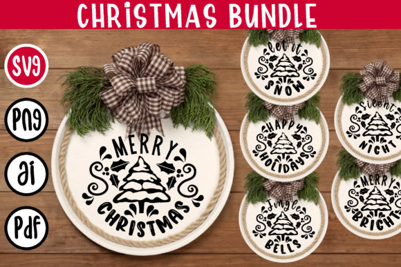Download Christmas Round Sign Bundle SVG - Christmas round sign bundle Collection