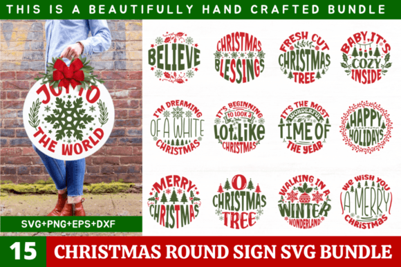 Download Christmas Round Sign Bundle - Christmas round sign bundle Collection