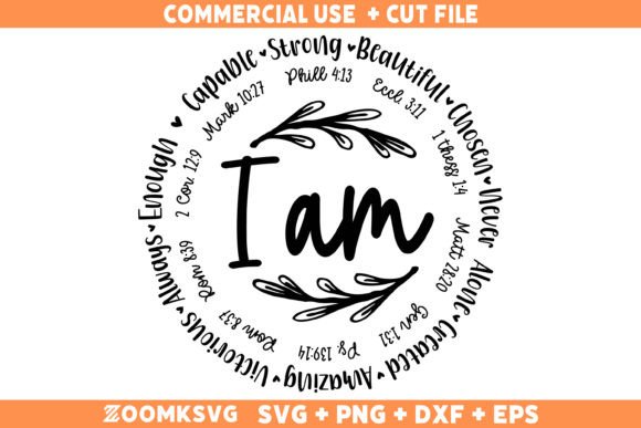 Download I Am Inspiration, Bible Verse, Iron on - Iron on Collection