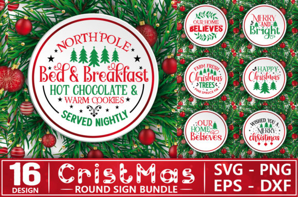 Download Christmas Round Sign Bundle - Christmas round sign bundle Collection