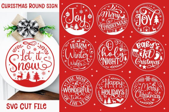 Download Christmas Round Sign Bundle - Christmas round sign bundle Collection